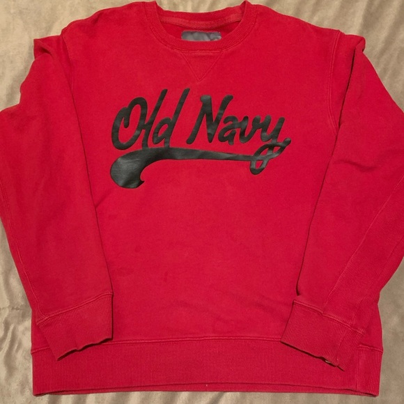 old navy red sweatshirt
